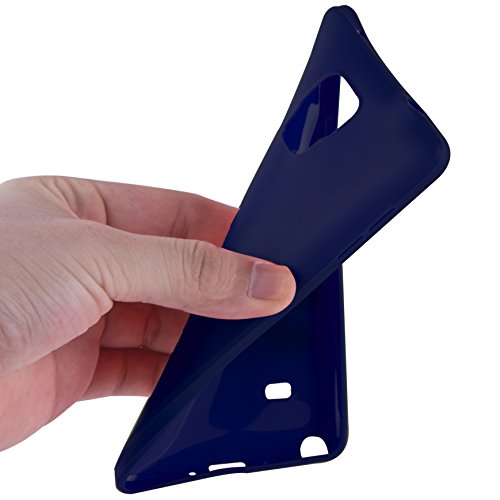cadorabo Coque pour Samsung Galaxy Note 4 en Candy Bleu FONCÉ – Housse Protection Souple en Silicone TPU avec Anti-Choc…