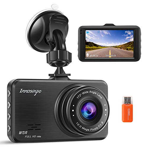 Caméra embarquée FHD 1080p pour voiture, grand angle 170°, écran LCD 7,6 cm, enregistrement en boucle, accéléromètre…