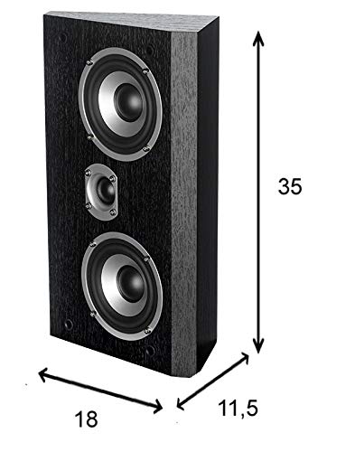 Dynavoice – Couple de Enceintes de étagère, Mur, Plafond. idéal pour Dolby Atmos. réf.: Magic FX-4. Noir.