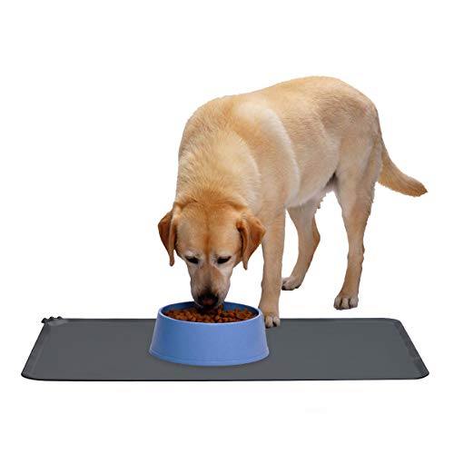 Aogbithy Dog Cat Food Feed Mat, Tapis antidérapant étanche pour Animaux de Compagnie en Silicone de qualité Alimentaire…