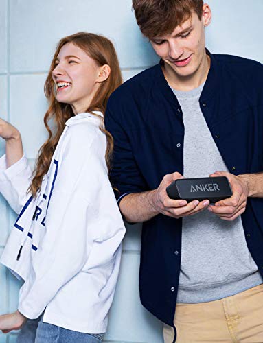 Anker SoundCore Enceinte Bluetooth Portable Stereo avec Batterie Durée de 24 Heures, Micro Intégré et Port de Basses…