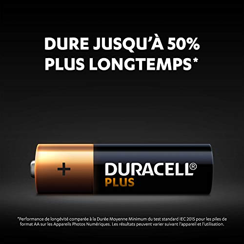 Duracell Plus, lot de 12 piles Type AA