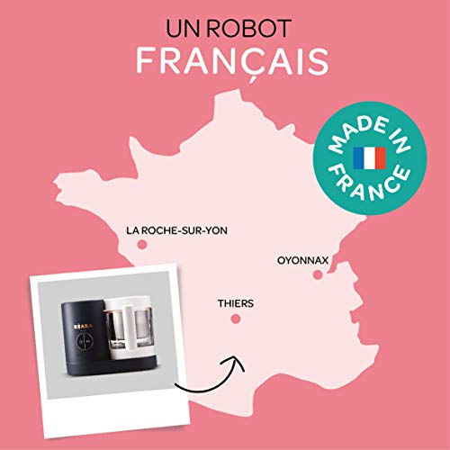BÉABA – Babycook Néo – Robot Bébé Made in France – Mixeur-Cuiseur – Bol en Verre et Cuve Inox – Diversification…