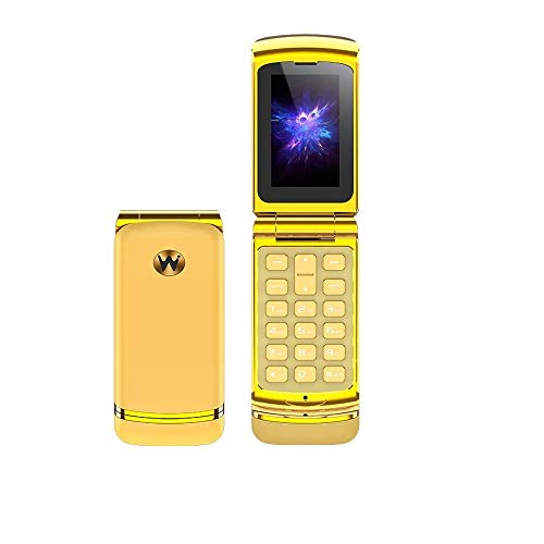 JJA BROS 2020 F1 1.08″Super Petit BM70 Mini Flip en Plastique Boss Téléphone Débloqué 2G 3 en 1 Changeur De Voix Taille du Bout des Doigts Palm Téléphone (Or)