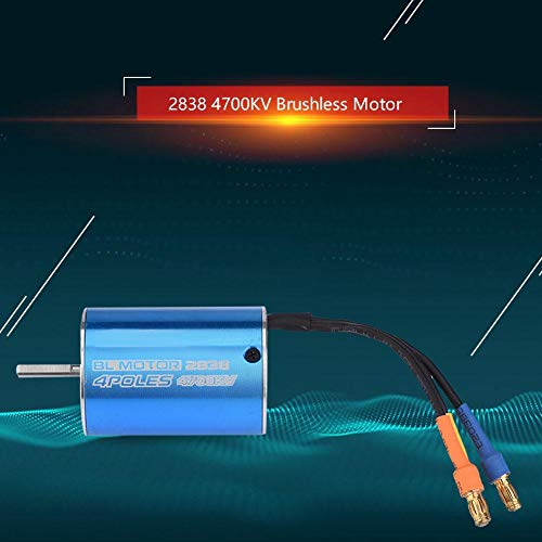 Moteur sans Brosse de Voiture RC, 4 Polonais Moteur Brushless 2838 4700KV / 6200KV Accessoire pour 1/12 1/14 Voiture RC…