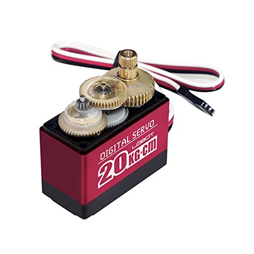 LewanSoul LD-20MG Full Metal Gear Standard Digital Servo Moteur with 20kg High Torque, Aluminium Case for Robot RC Car…