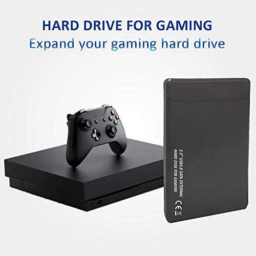 Disque dur externe de jeu 2,5″ USB 3.0 pour Xbox, PS4, PS3, jeux PC, jeux Android, smartphones, Mac et bien plus encore (500 Go)
