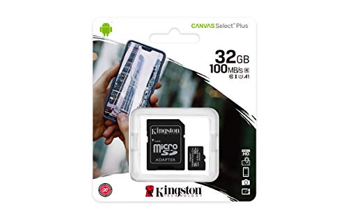 Kingston Canvas Select Plus Carte MIcro SD SDCS2/32GB Class 10 + Adaptateur inclus