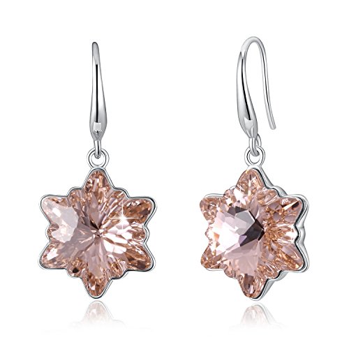 Sue’s Secret Boucles d’oreilles élégantes en forme de flocon de neige avec cristaux Swarovski