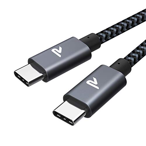 RAMPOW Câble USB C vers USB C 2m, Câble USB C Charge Rapide 60W Power Delivery pour Macbook Pro, iPad Pro 2018, Samsung…
