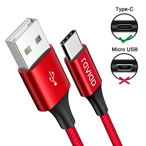 RAVIAD Câble USB Type C, [Lot de 4, 0.3m 1m 2m 3m] Chargeur USB C Nylon Tressé Charge Rapide et Synchro Compatible pour…