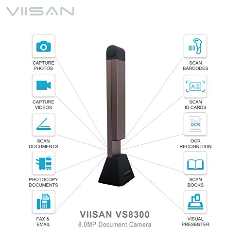 Home Office-Viisan VS8300 Scanner de Documents A3 (420x290mm) Résolution 3264×2448. OCR. Pliable et Portable