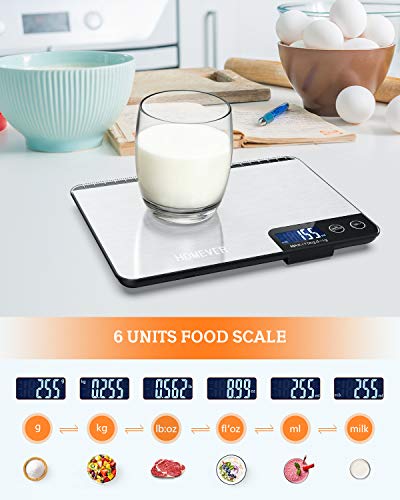 Balance de Cuisine Balance de Cuisine Numérique Pour Aliments 33 lb/15 kg Balance de Cuisine Electronique Avec Précision…