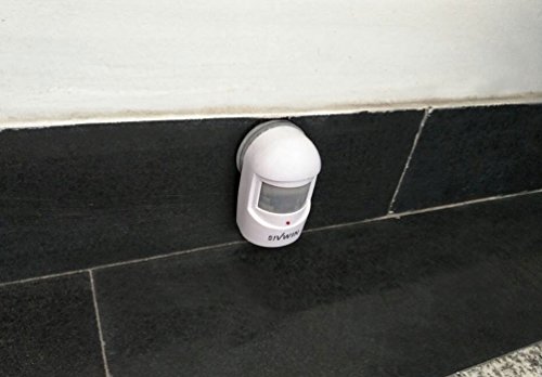 4VWIN Détecteur de mouvement à infrarouge passif sans fil – Système d’alerte d’allée-à installer devant la maison