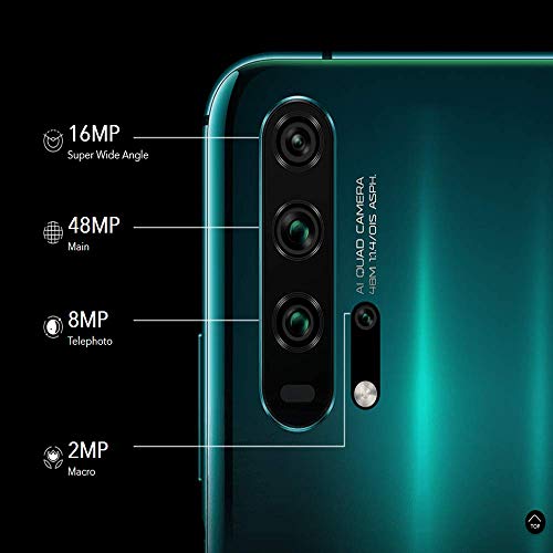 HONOR 20 Pro Smartphone Dual-SIM, Mobile Téléphone Intelligent en Verre Incurvé 3D 8GB + 256GB, Android 9.0, Caméra Quad…