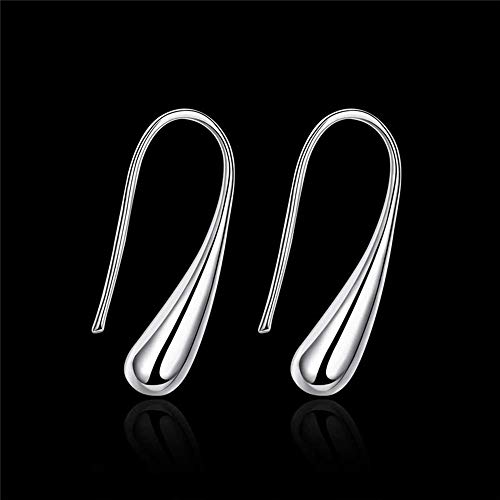 Bijoux Boucles d’oreilles pendantes en forme de larme Dos boucle d’oreille Plaqué argent un boîte-cadeau Femme Fille