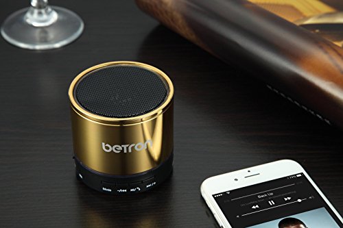 Betron Haut-parleurs sans Fil Bluetooth KBS08 Portable De Voyage Doré