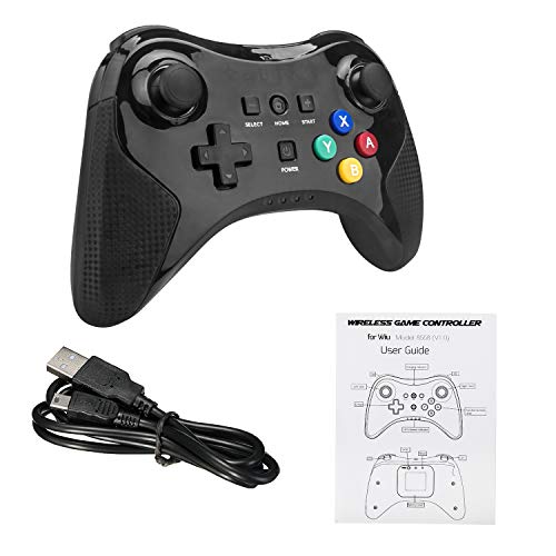 TechKen Manette pour Wii U sans Fil, Contrôleur de Wii U Bluetooth Gamepad Joypad de Jeux Joystick Game Controller de…