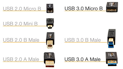 Amazon Basics Câble USB 3.0 A-mâle vers Micro B USB avec connecteurs plaqué or (0.9 m)