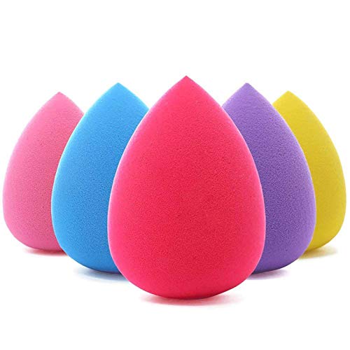 BEAKEY Maquillage Éponge à Fond de Teint Blender pour Beauty Maquillage de Mélange de Fond de Crème et Poudre Liquides…