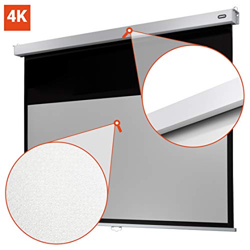 celexon Écran de Projection Manuel 4K et FullHD avec Retour Lent de la Toile pour écoles, Entreprises et Home Cinéma Pro…