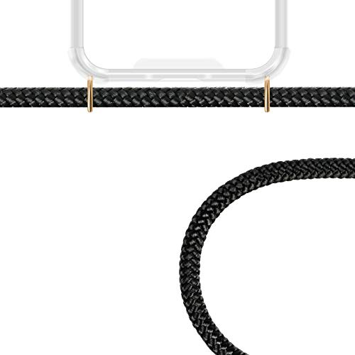 ZhinkArts Collier pour Apple iPhone 11-6,1″ Display – Étui de Téléphone avec Cordon – Coque pour Smartphone, Ètuis à Bandoulière – Noir/Or