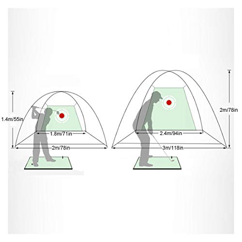 LuoKe Golf Training Net 3M Golf Chipping Net Equipment with Chiphole Indoor and Outdoor Golf Practice Cage for Universal