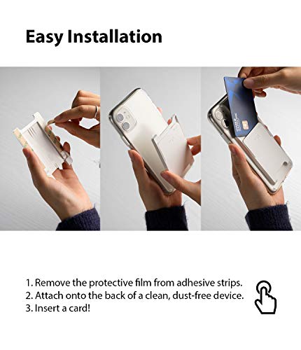 Ringke Slot Card Holder, Porte-Cartes Adhésifs Portefeuille Autocollant Porte Carte de Crédit pour l’arrière de…