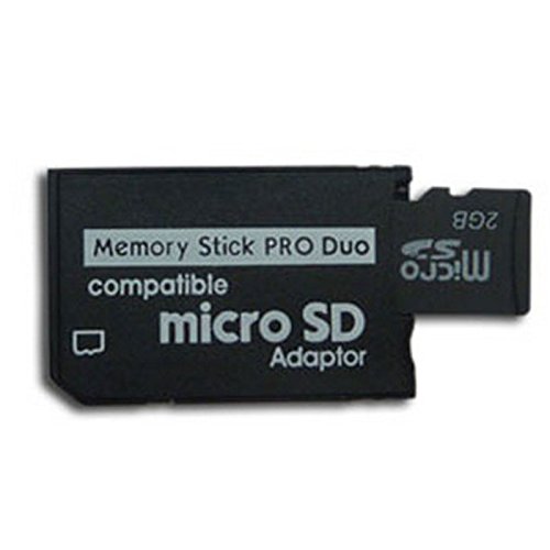 OcioDual Adaptateur de Carte Mémoire Micro SD 64GB vers Memory Stick Pro MS Noir Convertisseur Lecteur pour PSP 1000…