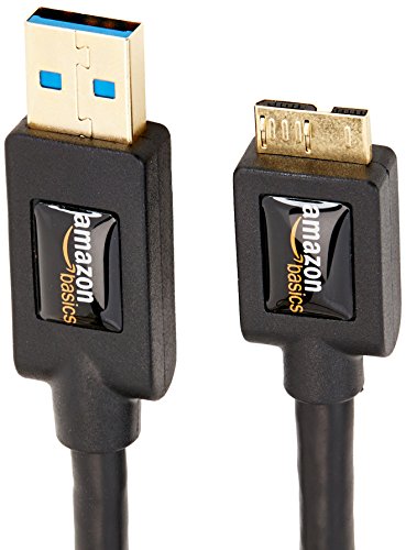 Amazon Basics Câble USB 3.0 A-mâle vers Micro B USB avec connecteurs plaqué or (0.9 m)