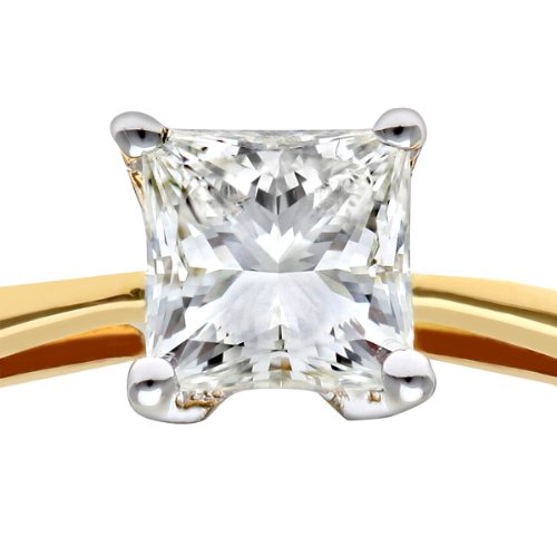 Naava femme 18 carat (750) Or jaune Gold Princesse j Diamant FINERING