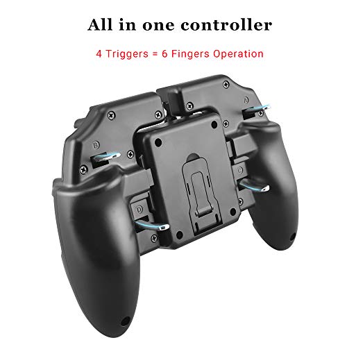 Newseego PUBG Mobile Game Controller, Manette de Jeu à 6 Doigts pour téléphone avec déclencheur L1R1 pour joysticks…