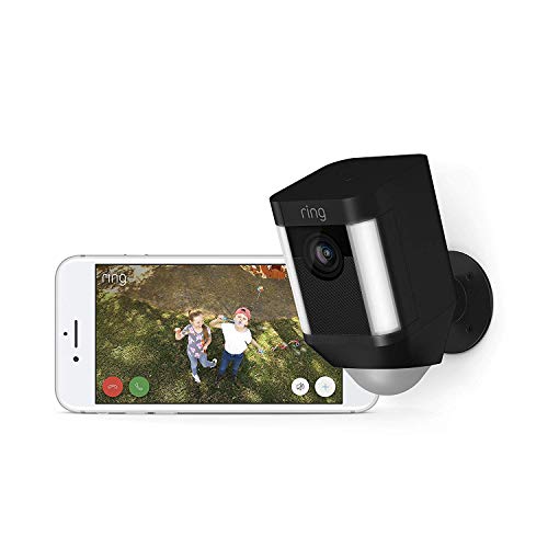 Ring Spotlight Cam Battery | Caméra de surveillance HD, projecteur LED, alarme, système audio bidirectionnel…