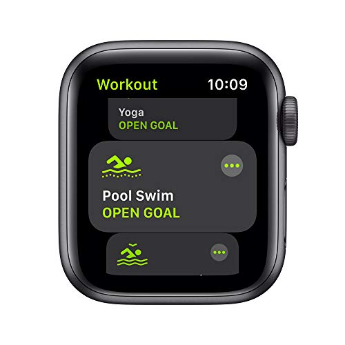 Apple 2020 Watch SE (GPS, 40 mm) Boîtier en Aluminium Gris sidéral, Bracelet Sport Noir