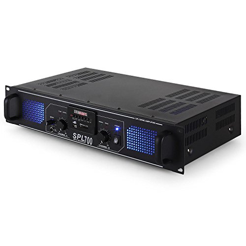 Electronic Star – Set HiFi Stereo avec ampli Home Cinema et Pack d’enceintes colonnes 3 Voies (USB,SD,MP3,2000W de…