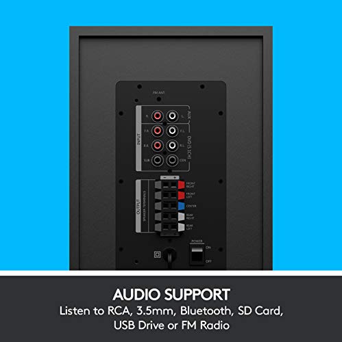 Logitech Z607 Système de Hauts-Parleurs Bluetooth avec Son Surround 5.1, 160W en Puissance, Basses Puissantes, Entrée…