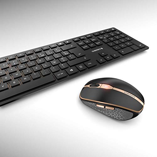 CHERRY DW 9000 SLIM, ensemble clavier et souris sans fil, disposition française, clavier AZERTY, piles rechargeables…