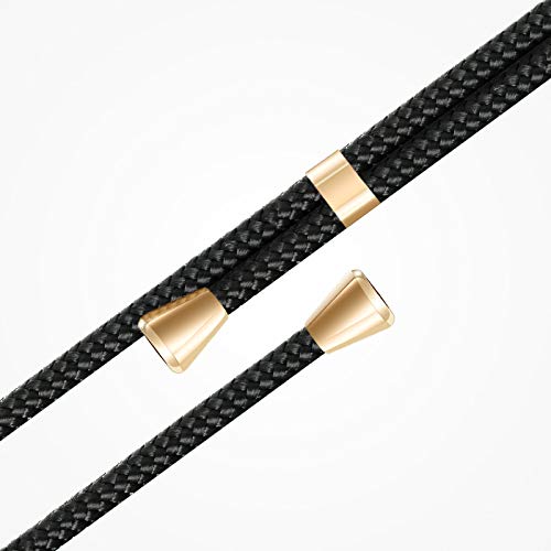 ZhinkArts Collier pour Apple iPhone 11-6,1″ Display – Étui de Téléphone avec Cordon – Coque pour Smartphone, Ètuis à Bandoulière – Noir/Or