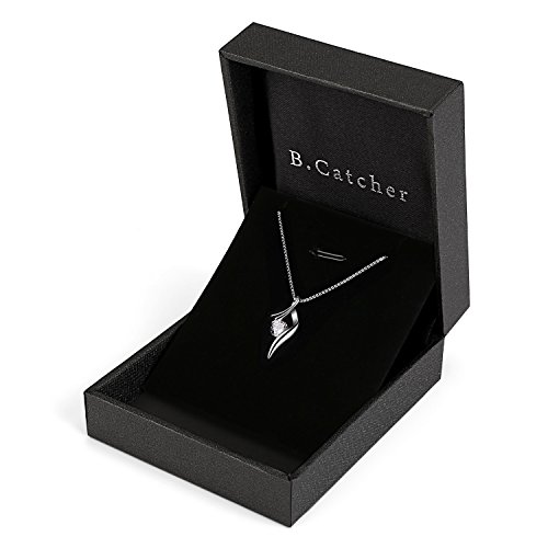 Bijoux Colliers Catcher argent sterling 925, pendentif zircone cubique twist coeur.