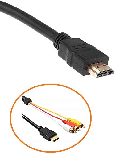 HDMI vers RCA / 1080P HDMI vers AV / 3RCA Convertisseur Vidéo Audio Composite pour PC DVD STB PS3 PS4 vers TV / Auto…