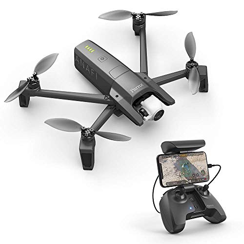 Parrot – Drone Anafi + Télécommande Skycontroller 3, Drone avec Pivot 4K HDR Pivotant à 180 Degrés, Zoom 2,8 Fois sans…