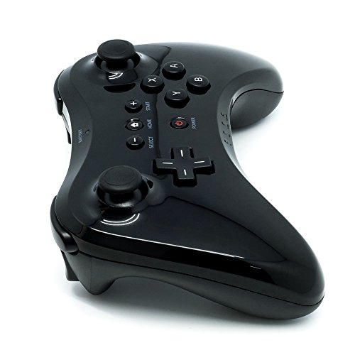 QUMOX Manette Contrôleur Joystick de Jeux Double Analogique sans Fil Game Controleur Gamepad pour Wii U Noir