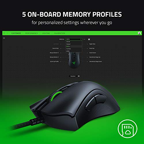 Razer DeathAdder V2 – Souris Gaming Ergonomie Optimale (Souris Gaming avec nouveau switches optique, Capteur optique 20…