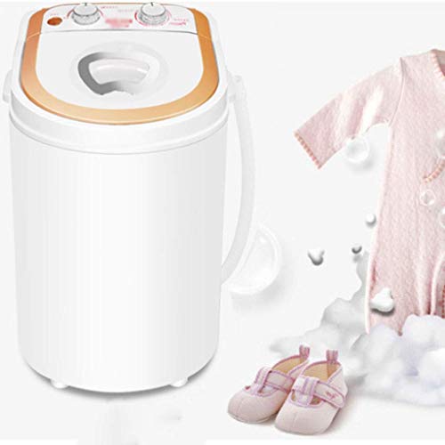 LMM Lave-Portable Machine Single Barrel bébé entièrement Automatique Roue d’accueil Petite Mini Lave-Linge Blanc Mini…