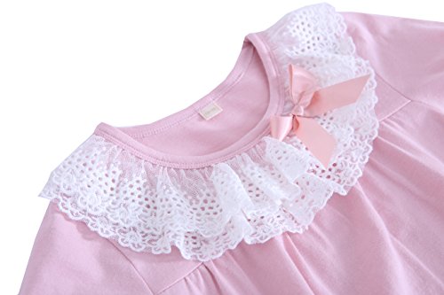 ABClothing Mommy & Girls 100% Coton Vêtements de Nuit en Dentelle Assortis et Robes de Nuit Bowknot pour Tout-Petits 5…