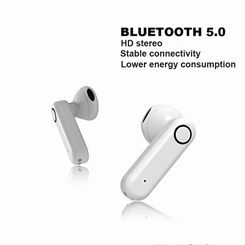 yobola Ecouteurs sans Fil, Ecouteur Bluetooth 5.0 56h de Lecture stéréo 3D HD Écouteurs sans Fil avec Mic, Binaural…