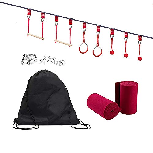 Ninja 13.5M Slackline Outdoor Tree Obstacles Suspendus Ligne Accessoires Play Set Ninja Line Obstacle Training Equipment…