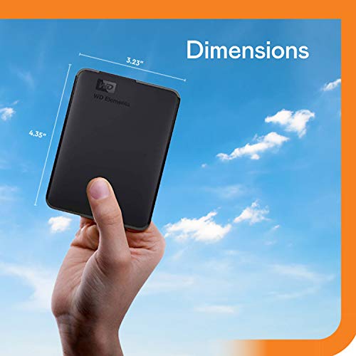 WD 1 TB Elements Portable External Hard Drive – USB 3.0, Black