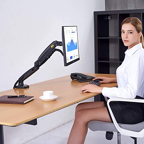 NB North Bayou Monitor Desk Mount Stand Bras de Moniteur à Mouvement Complet avec Ressort à gaz pour écran 17-27 Pouces…