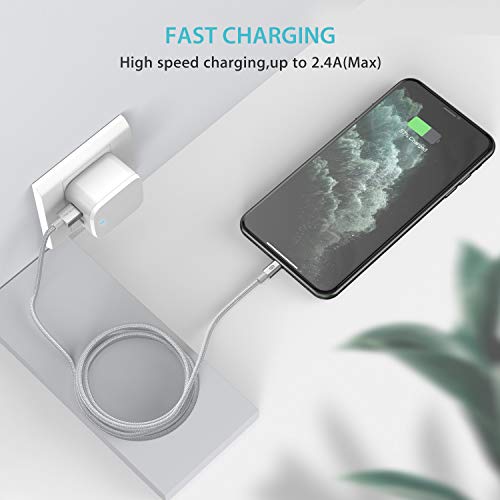 Syncwire Câble Chargeur iPhone 2M -[Durable Nylon Tressé |Connecteur Renforcé |Certifié Apple MFi |Charge Rapide…